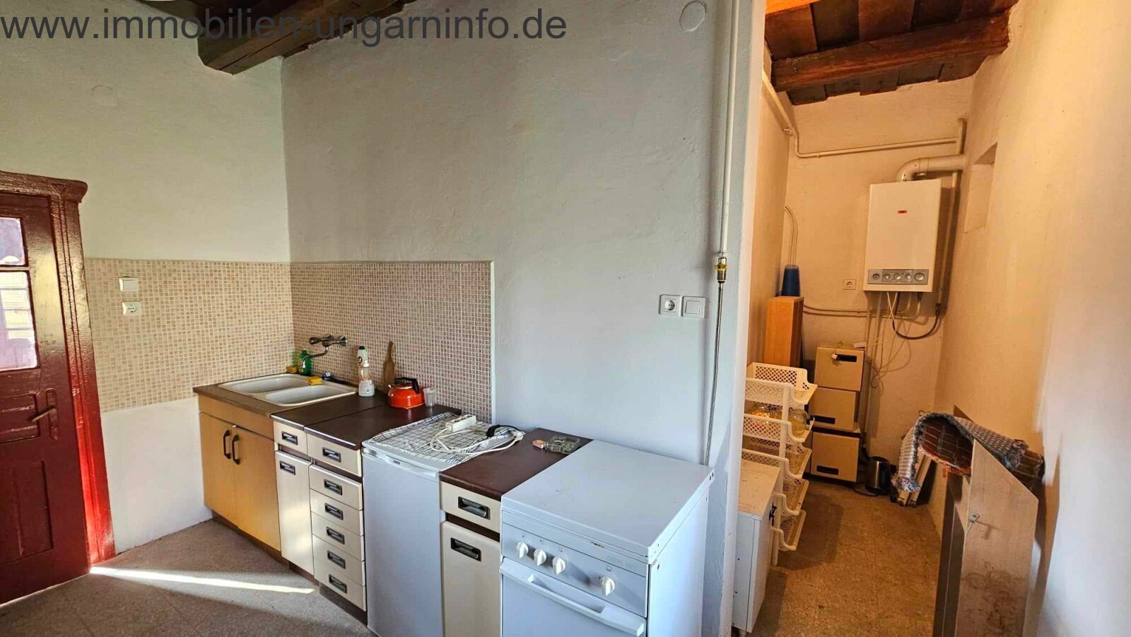 Restauriertes hundertjähriges Bürgerhaus an der Drau