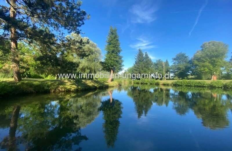 Familienanwesen im Kreis Zala zu verkaufen. Mit Haus am See, Wirtschaftsgebäude, 5,9 Hektar Land.
