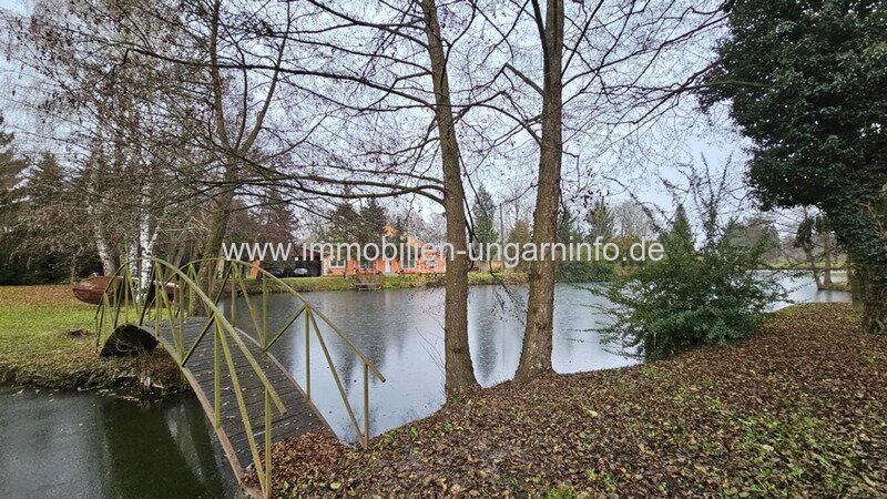 Familienanwesen im Kreis Zala zu verkaufen. Mit Haus am See, Wirtschaftsgebäude, 5,9 Hektar Land.